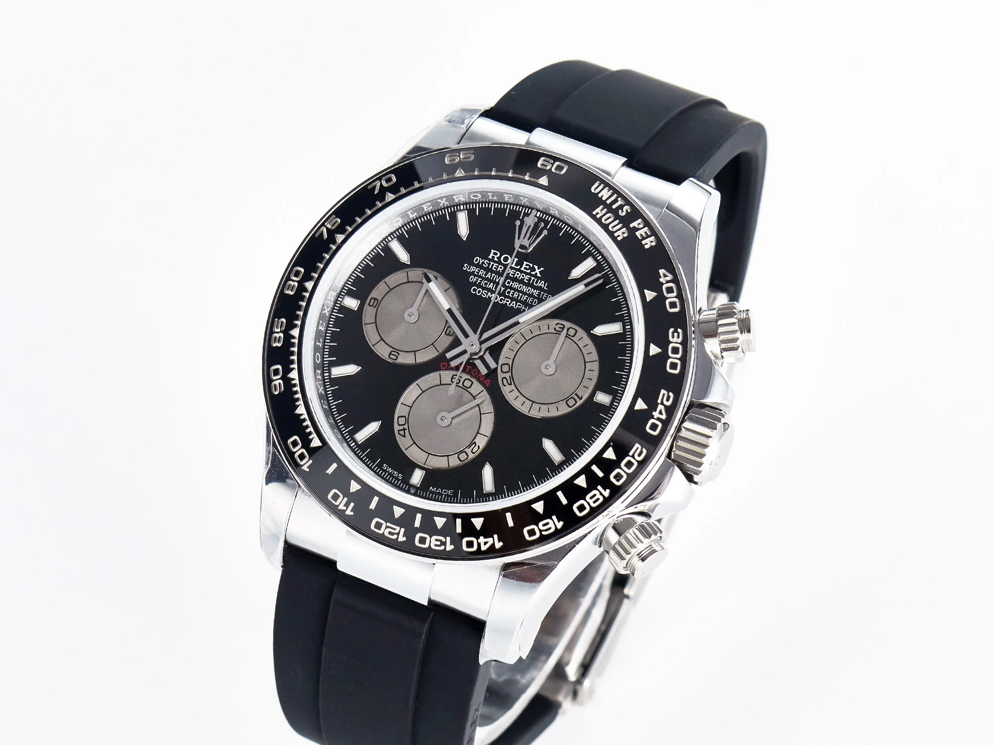 Daytona 126519 QF 1:1 Best Edition Black/Silver Dial on Oysterflex Strap SH4131 V6(Gain Weight)