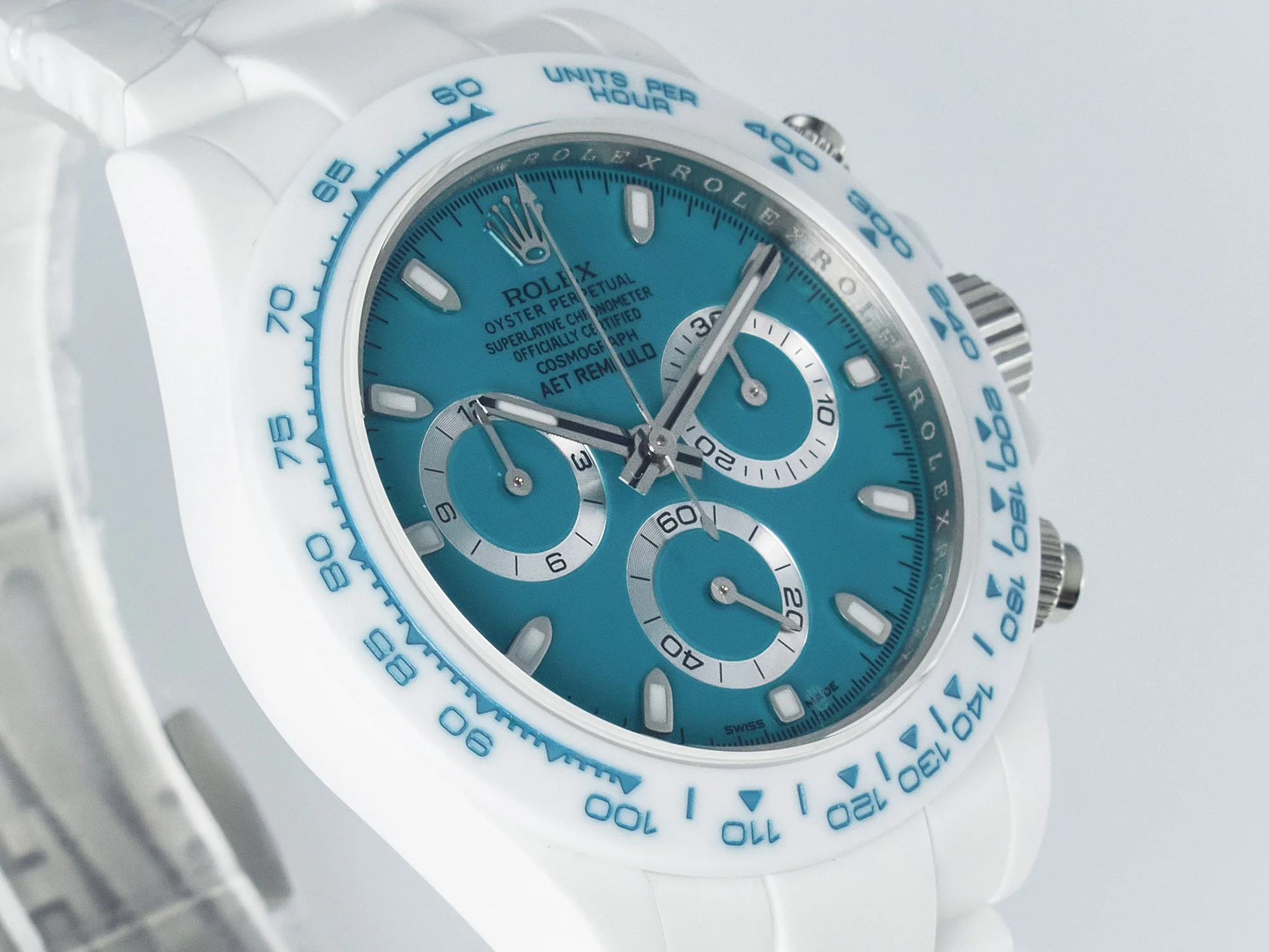 Daytona AET White Ceramic Case and Bracelet Tiffany Blue Dial N6F Best Edition SA4130