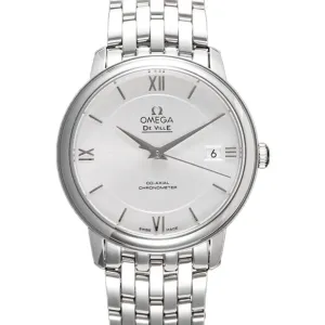 De Ville Co-Axial Chronometer 36.8mm Silver Dial in Steel on Bracelet