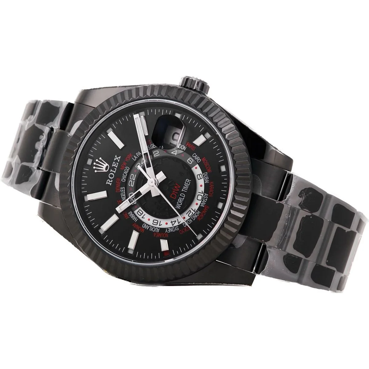 DIW Sky Dweller Black DLC Red Worldtimer