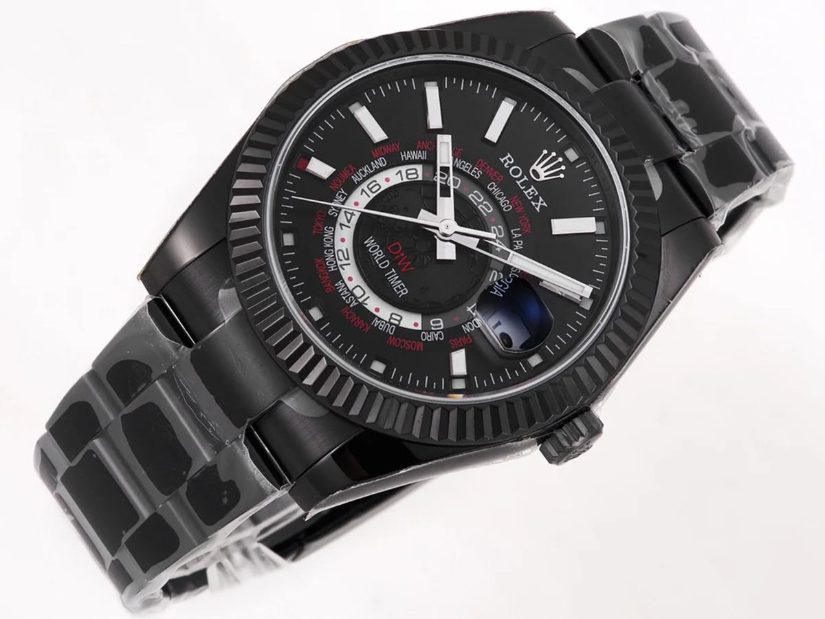 DIW Sky Dweller Black DLC Red Worldtimer