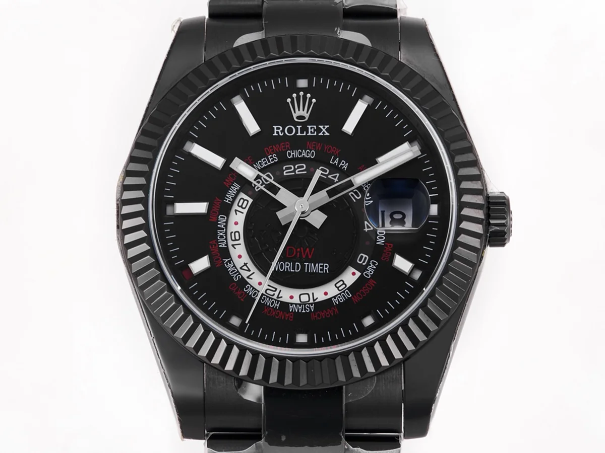 DIW Sky Dweller Black DLC Red Worldtimer
