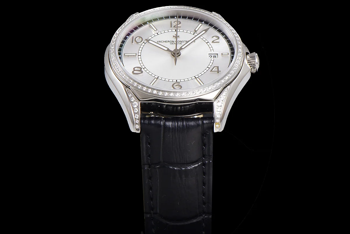 Fiftysix Silver Dial with Diamond Bezel in Steel Ref: 4600E