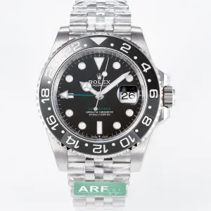 GMT-Master II 126710 GRNR Black/Gray Ceramic 904L Steel ARF 1:1 Best Edition on Jubilee Strap SH3285