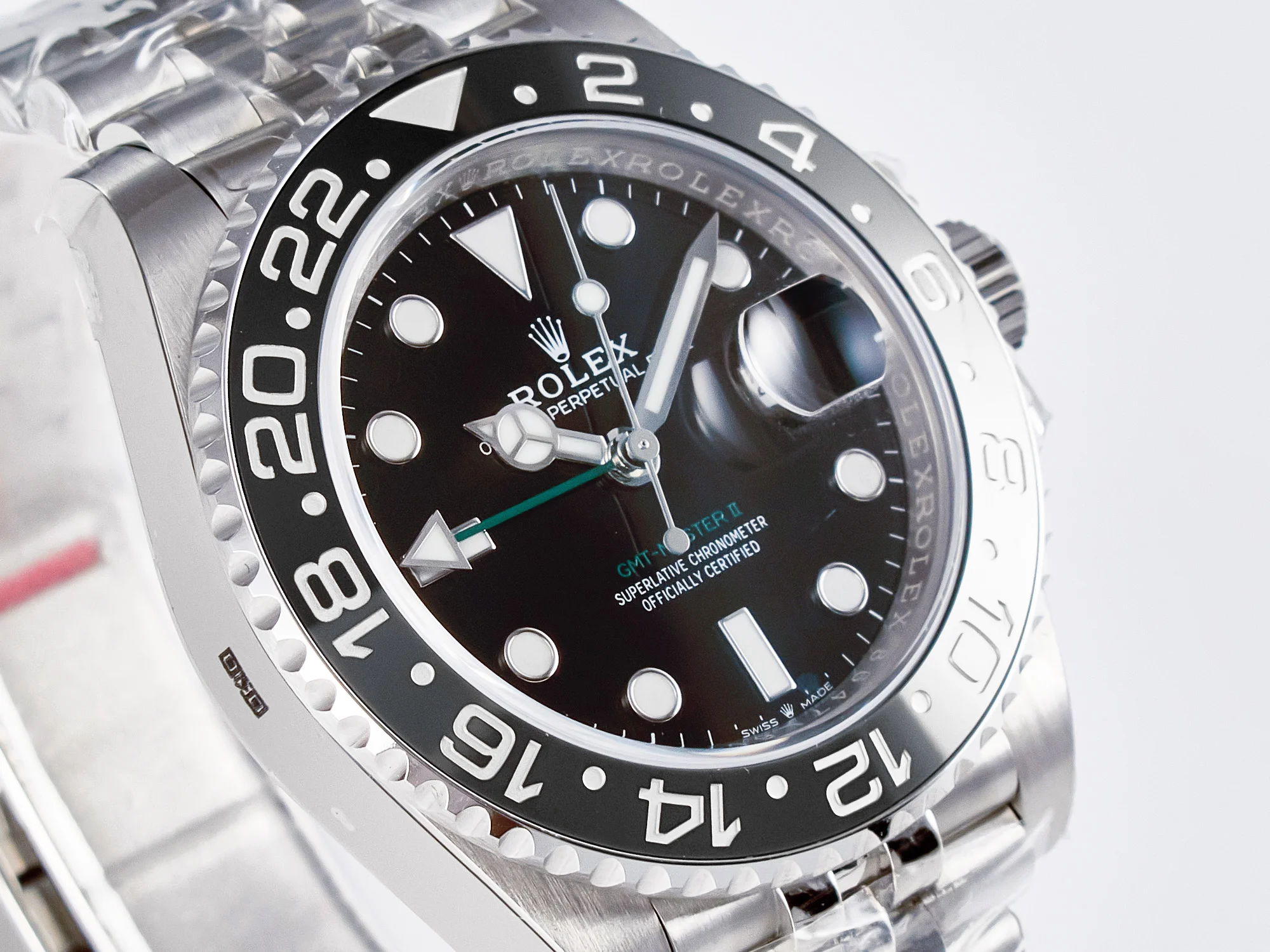 GMT-Master II 126710 GRNR Black/Gray Ceramic 904L Steel ARF 1:1 Best Edition on Jubilee Strap SH3285
