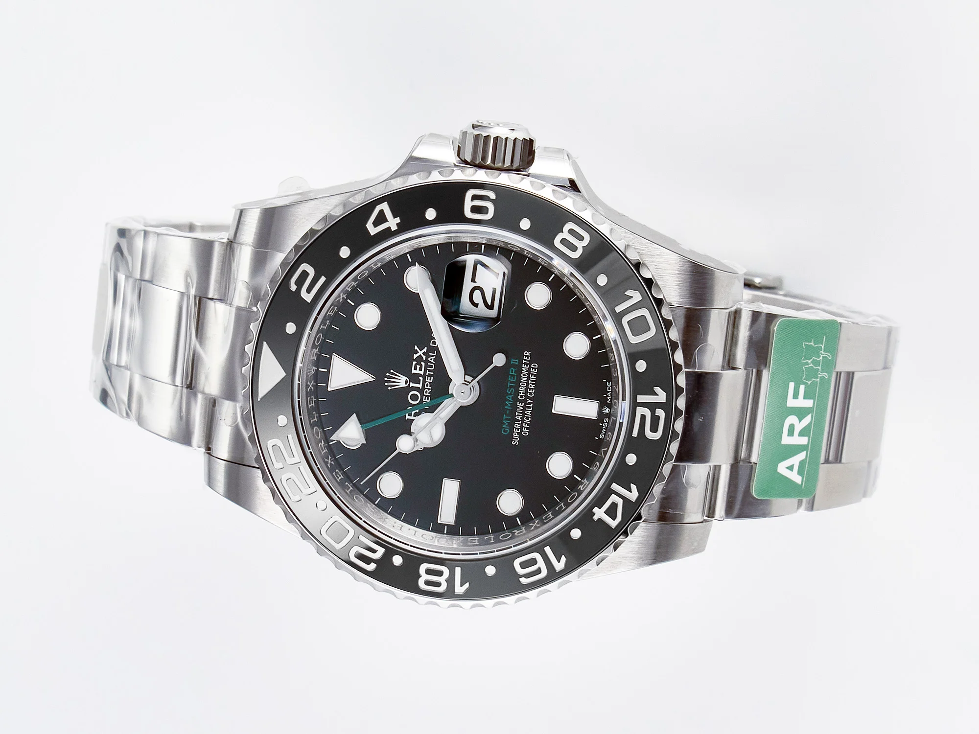GMT-Master II 126710 GRNR Black/Gray Ceramic 904L Steel ARF 1:1 Best Edition on Oyster Strap SH3285
