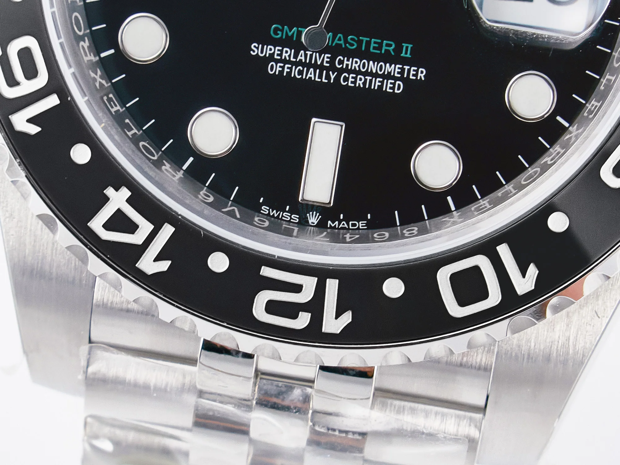 GMT-Master II 126710 GRNR Black/Gray Ceramic 904L Steel ARF 1:1 Best Edition on Jubilee Strap SH3285
