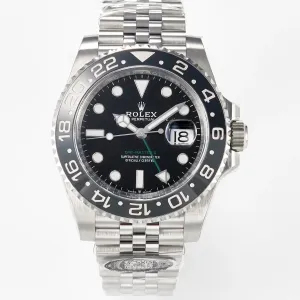GMT-Master II 126710 GRNR Black/Gray Ceramic 904L Steel Clean 1:1 Best Edition on Jubilee Strap DD3285