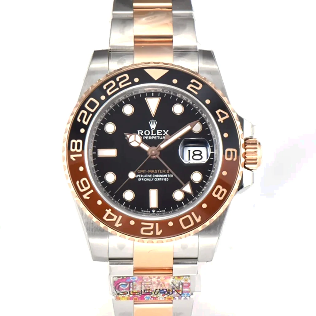 GMT Master II 126715CHNR “Rootbeer” in Everose Gold and Steel