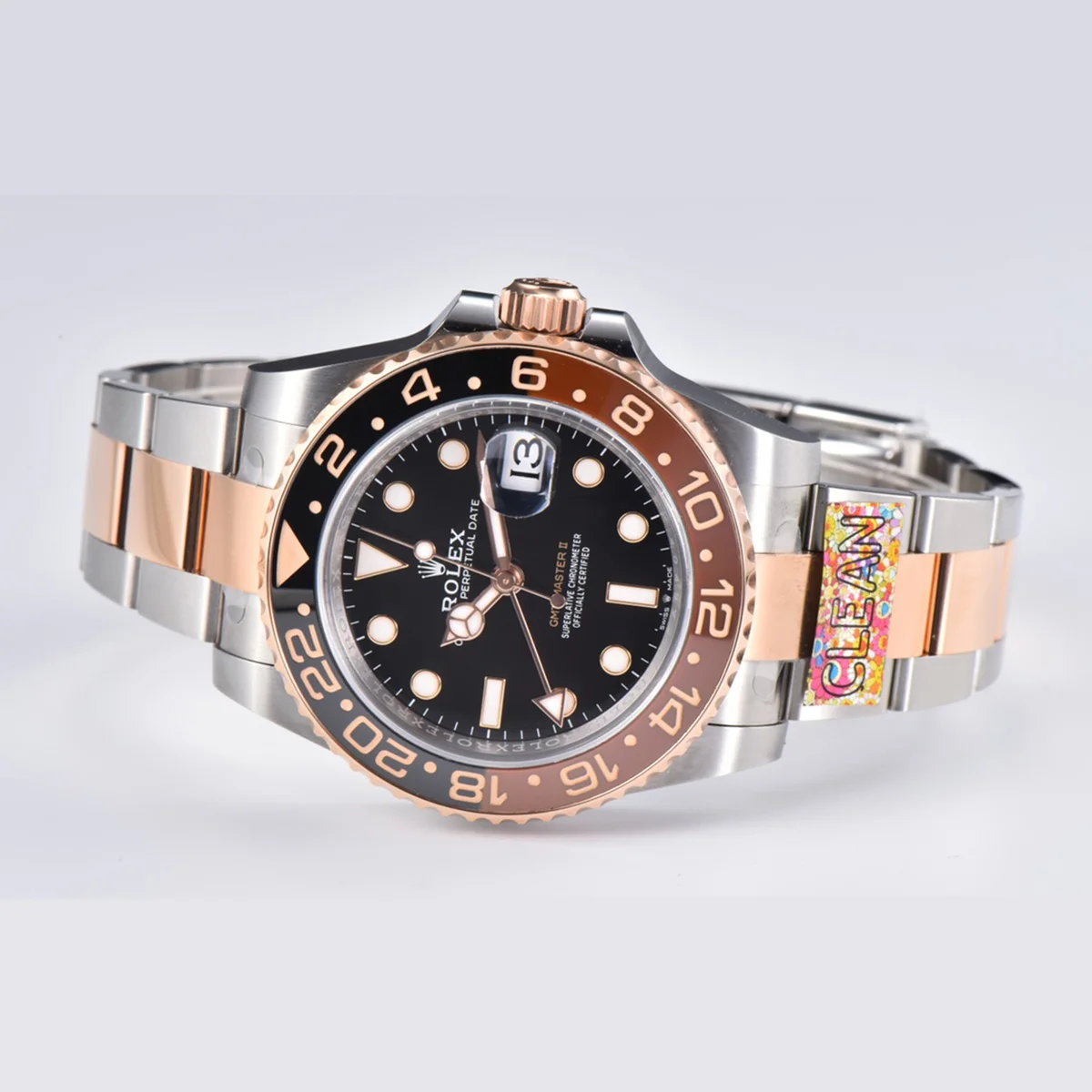 GMT Master II 126715CHNR “Rootbeer” in Everose Gold and Steel