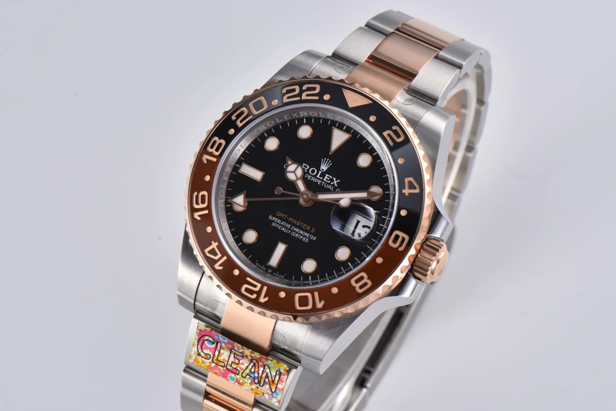 GMT Master II 126715CHNR “Rootbeer” in Everose Gold and Steel