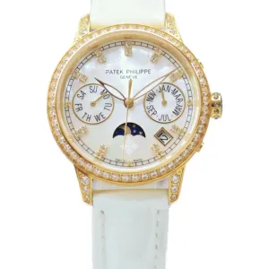 Grand Complications Ladies First Perpetual Calendar with Diamond Bezel in Yellow Gold on Leather Strap on Leather Strap