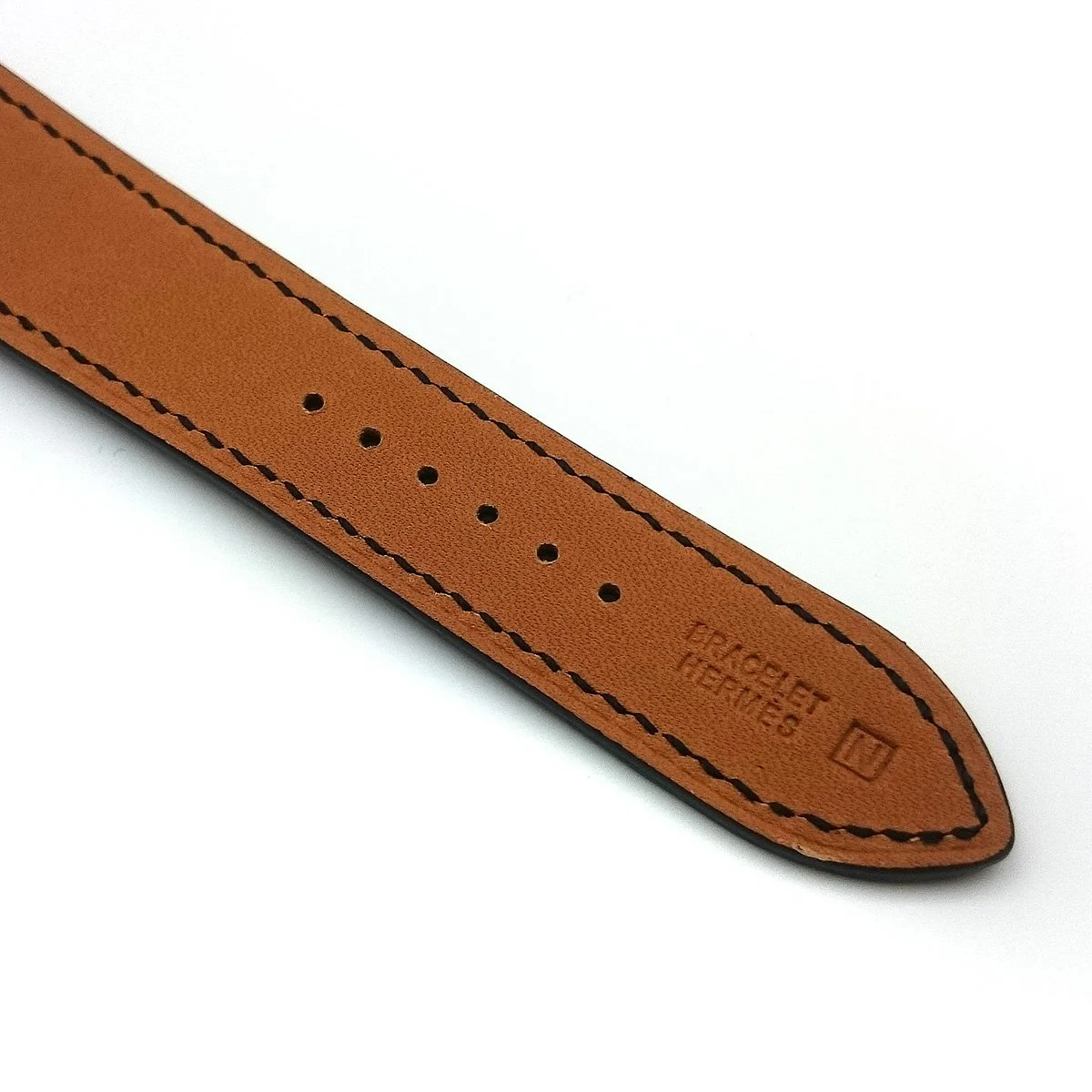Heure H Rose Gold on Black Epsom Leather Strap