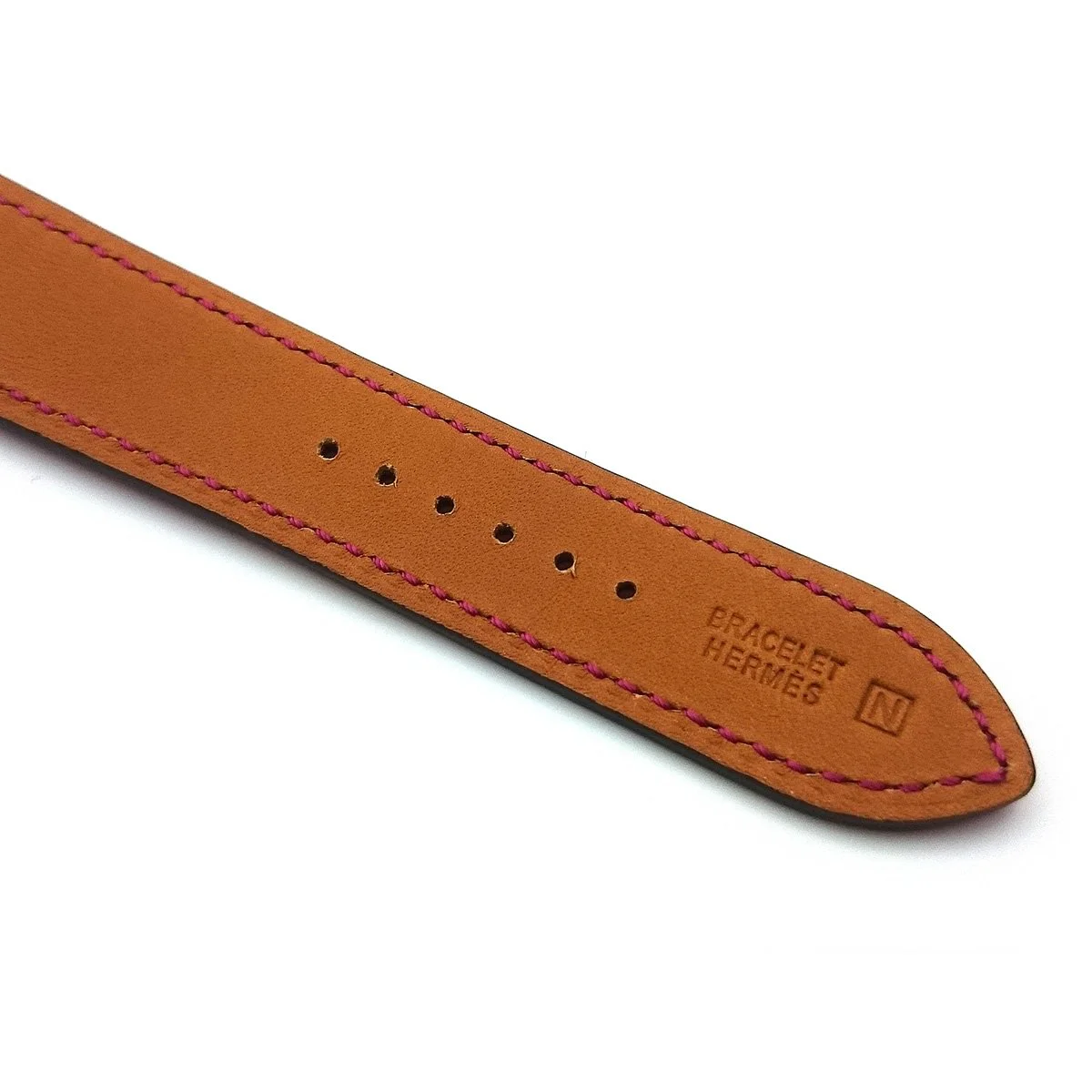 Heure H Rose Gold with Diamond Markers on Pink Fjord Leather Strap