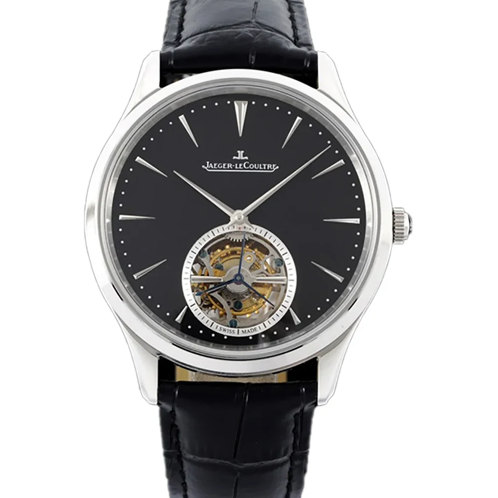 Master Control Tourbillon Black Dial in Steel