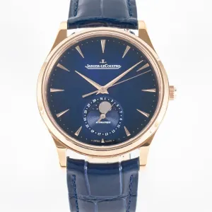 Master Ultra Thin Moon RG Z+F 1:1 Best Edition Blue Dial on Blue Leather Strap SA925 Super Clone