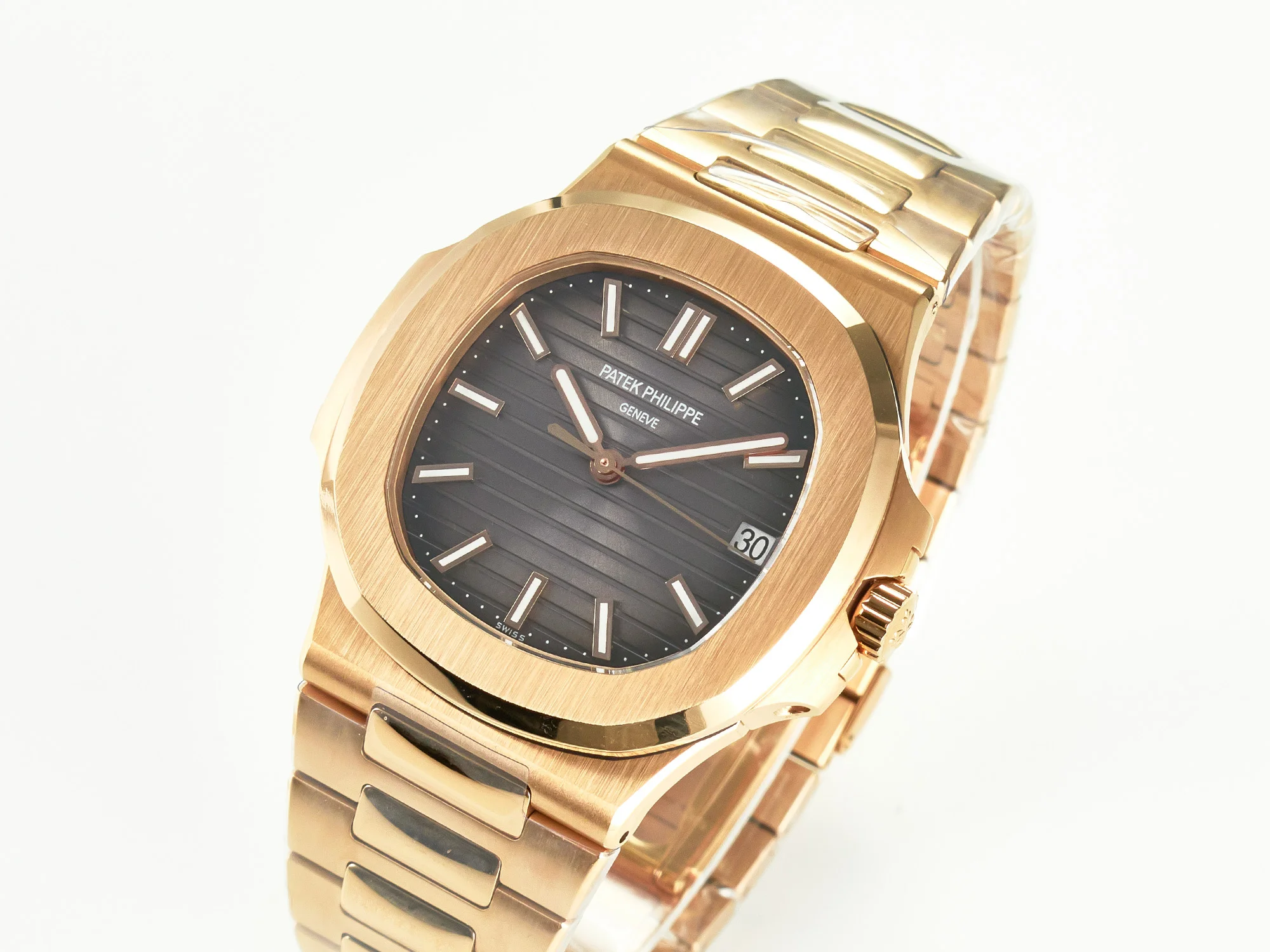 Nautilus 5711/1R-001 RG 3KF 1:1 Best Edition Gray Textured Dial on RG Bracelet Super Clone 26-330