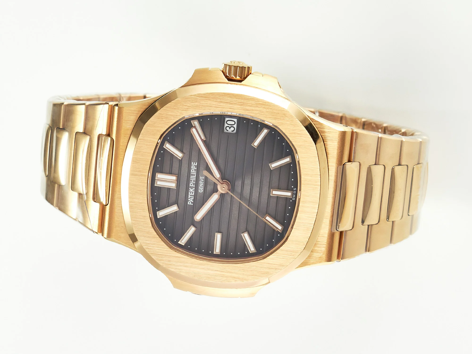 Nautilus 5711/1R-001 RG 3KF 1:1 Best Edition Gray Textured Dial on RG Bracelet Super Clone 26-330