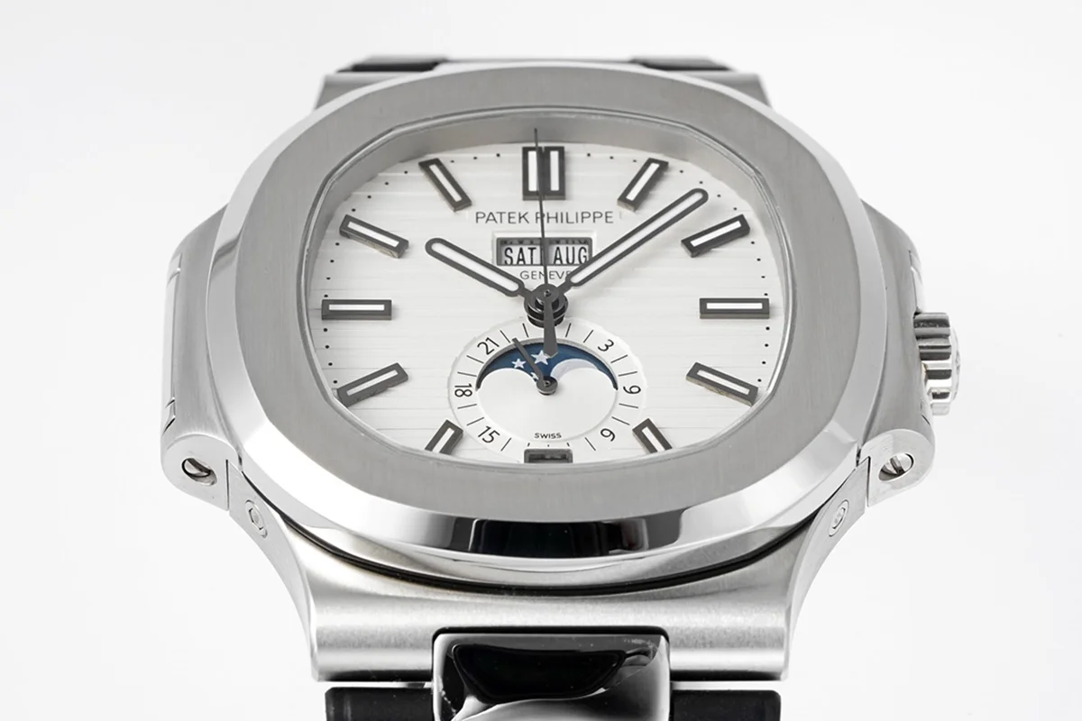 Nautilus 57261A-010 White Dial in Rubber Strap