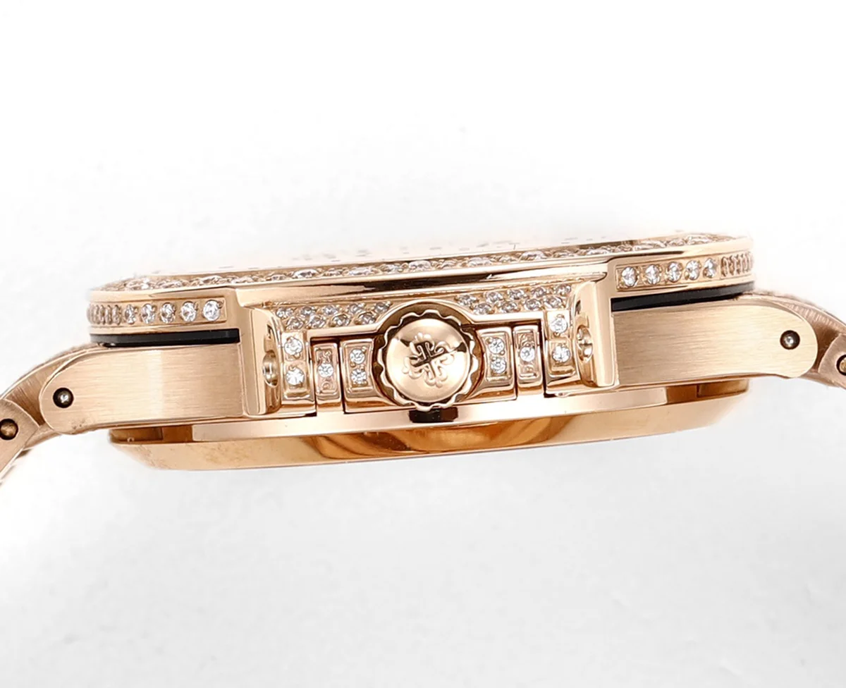 Nautilus 7118/1450R-001 Diamond Paved Dial on Rose Gold