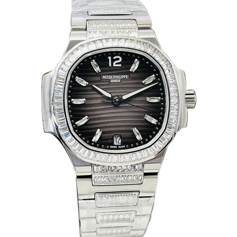 Nautilus 7118 Grey Dial with Diamond Markers