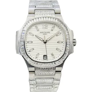 Nautilus 7118 White Dial with Diamond Markers
