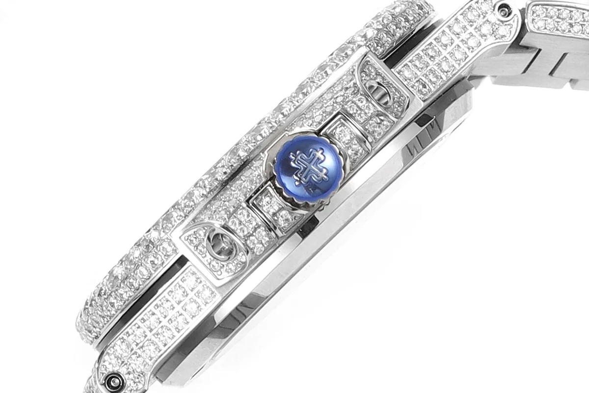 Nautilus Jumbo 5711 Diamond Dial with Diamond Bezel with Paved Diamonds in White Gold