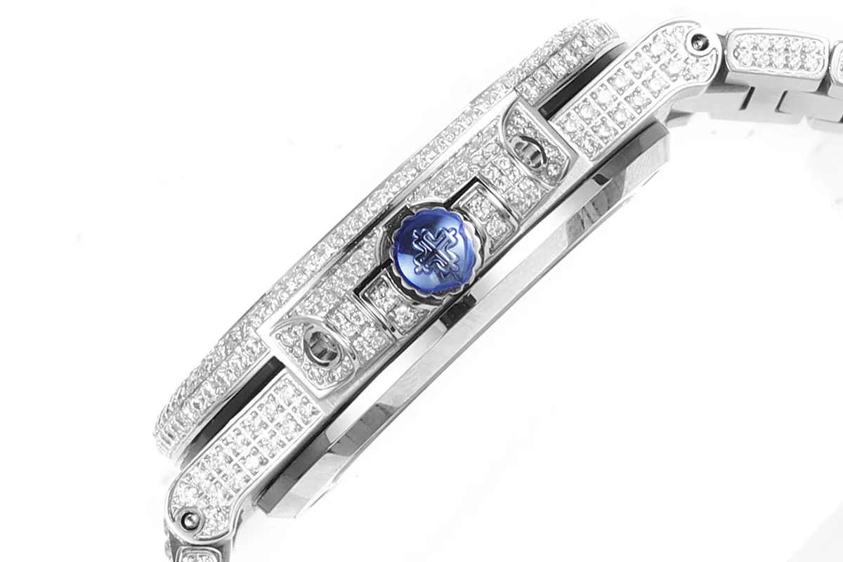 Nautilus Jumbo 5711 Diamond Dial with Diamond Bezel with Paved Diamonds in White Gold