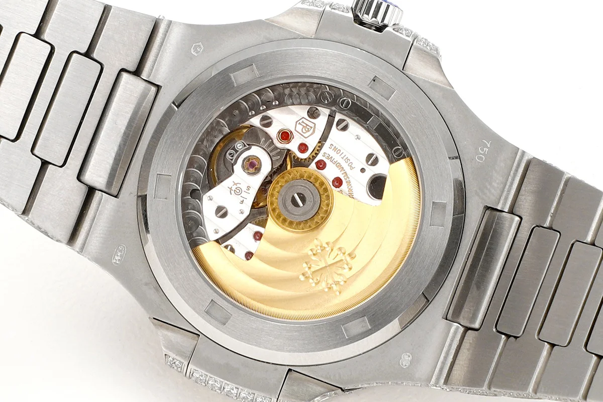 Nautilus Jumbo 5711 Diamond Dial with Diamond Bezel with Paved Diamonds in White Gold