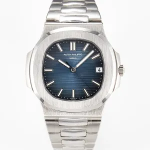 Nautilus Jumbo 5711 JJF 1:1 Best Edition Blue Textured Dial On SS Bracelet A324 V3