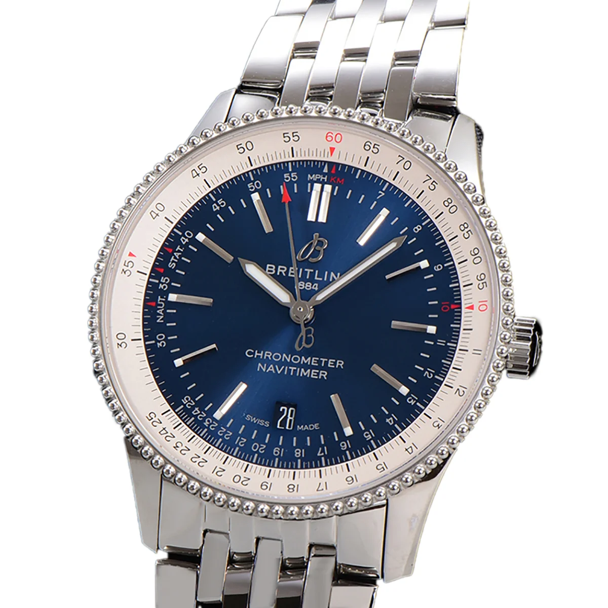 Navitimer Automatic 41 Blue Dial in Steel on Bracelet