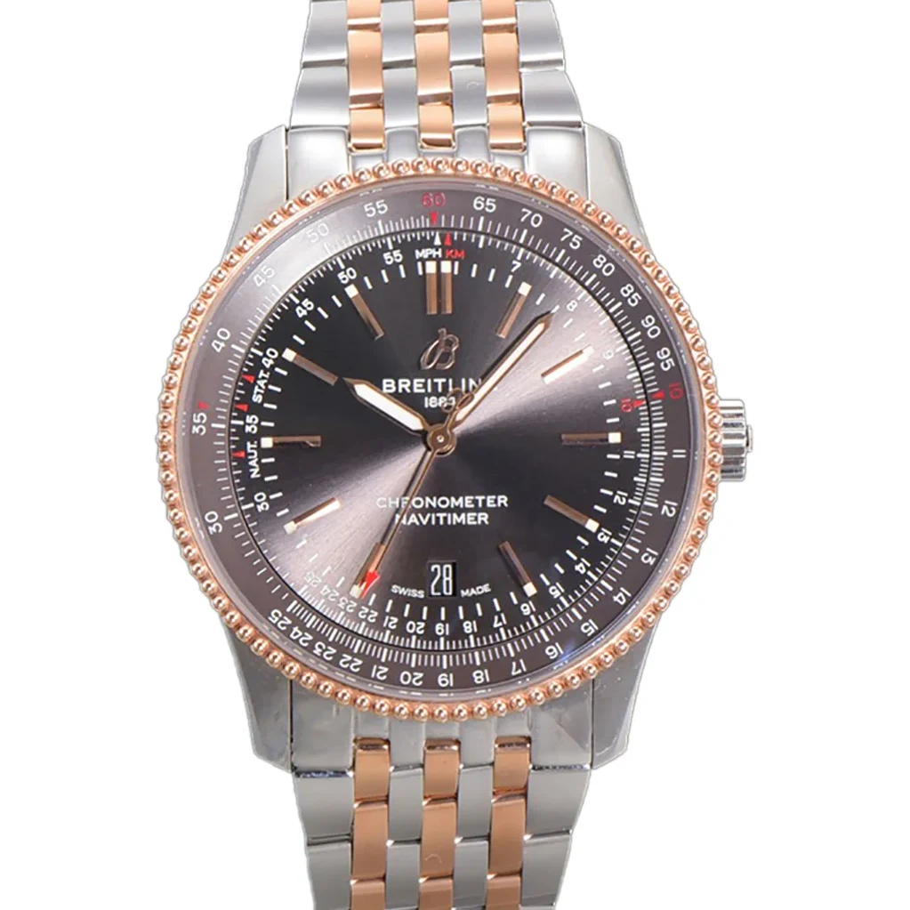 Navitimer Automatic 41 Grey Dial in Steel/Rose Gold on Bracelet Ref. U17326121M1U1