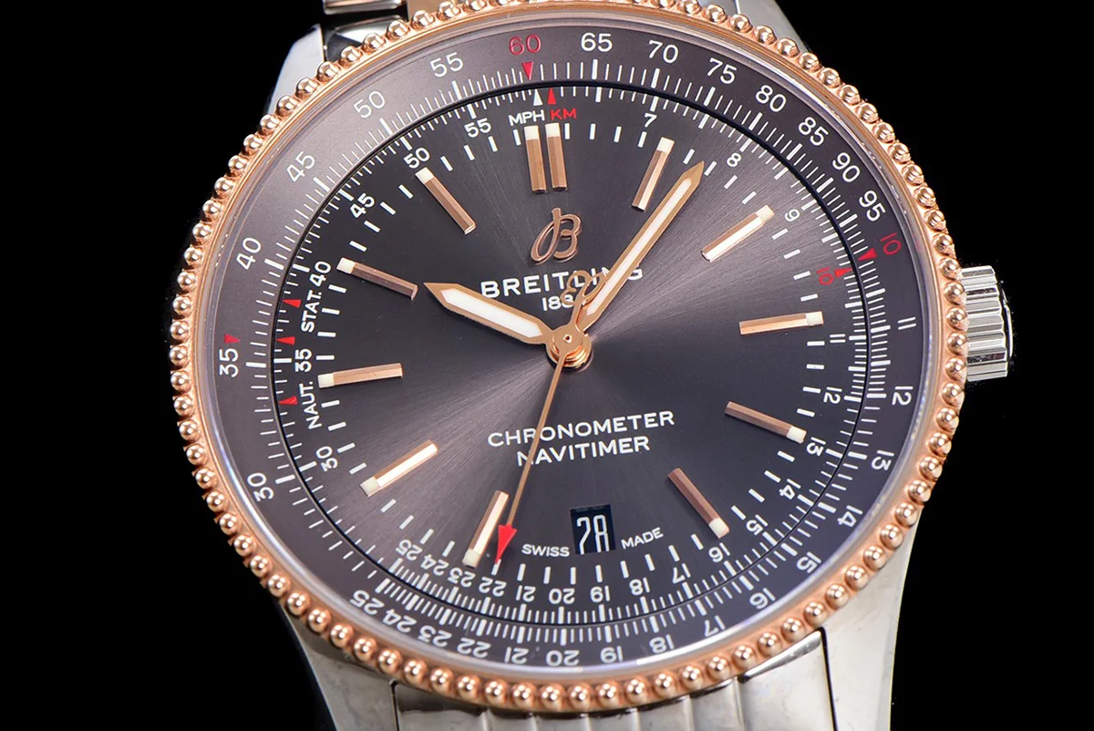 Navitimer Automatic 41 Grey Dial in Steel/Rose Gold on Bracelet Ref. U17326121M1U1