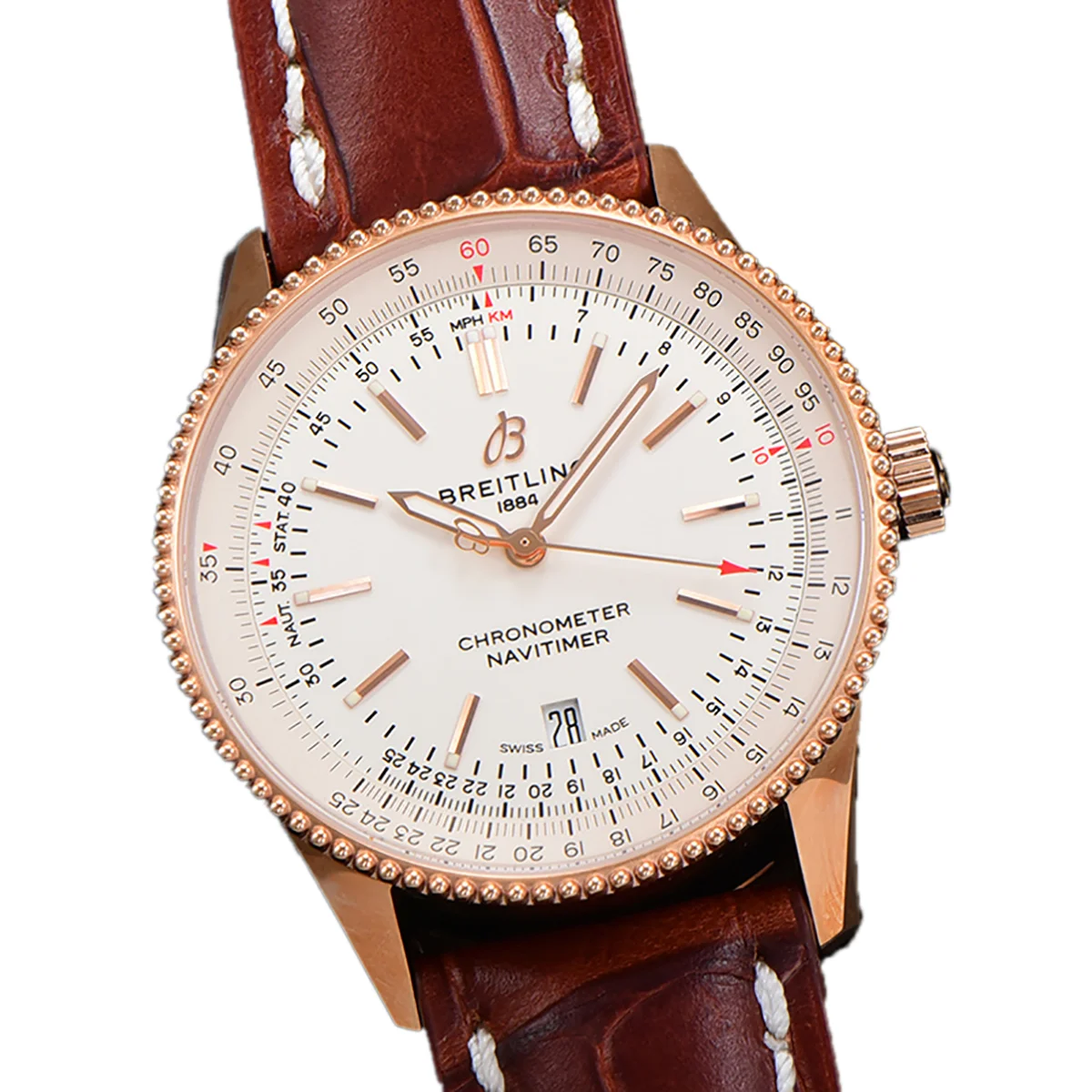 Navitimer Automatic 41 White Dial in Rose Gold