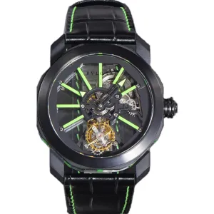 Octo Roma Watch with Green Markers