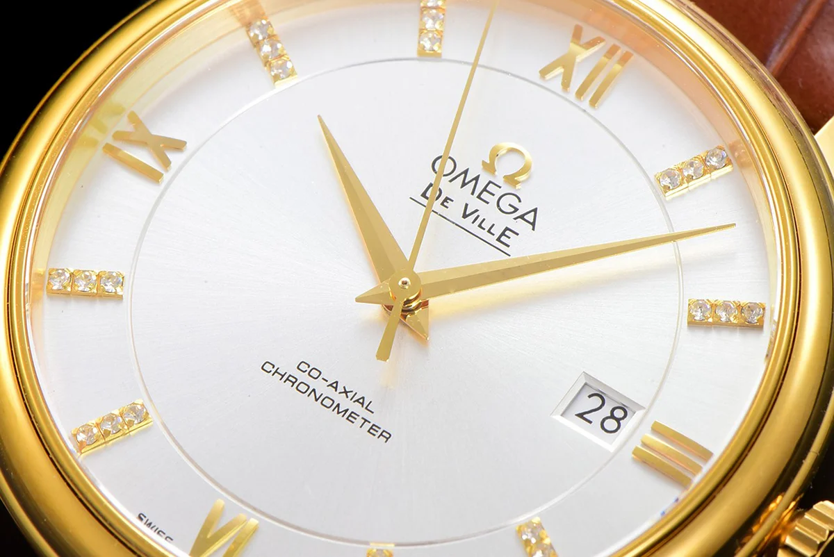 Omega De Ville Prestige Co‑Axial Master Chronometer 40mm Silver Dial in Yellow Gold