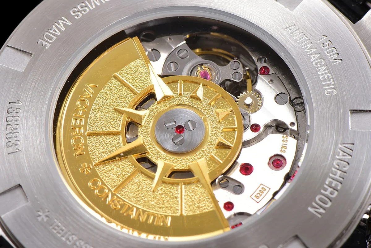 Overseas Dual Time Black Dial in Steel Ref. 7900V/110A-B546 on Rubber Strap