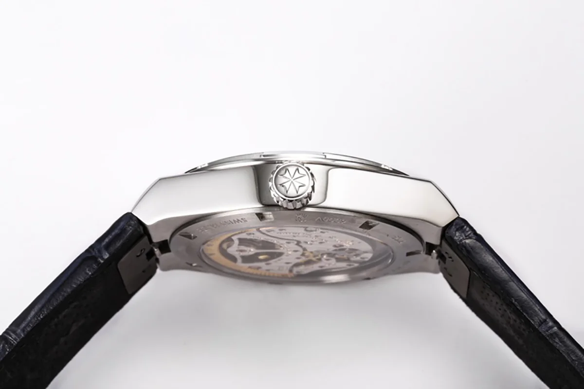 Overseas Tourbillion in Blue Leather Strap