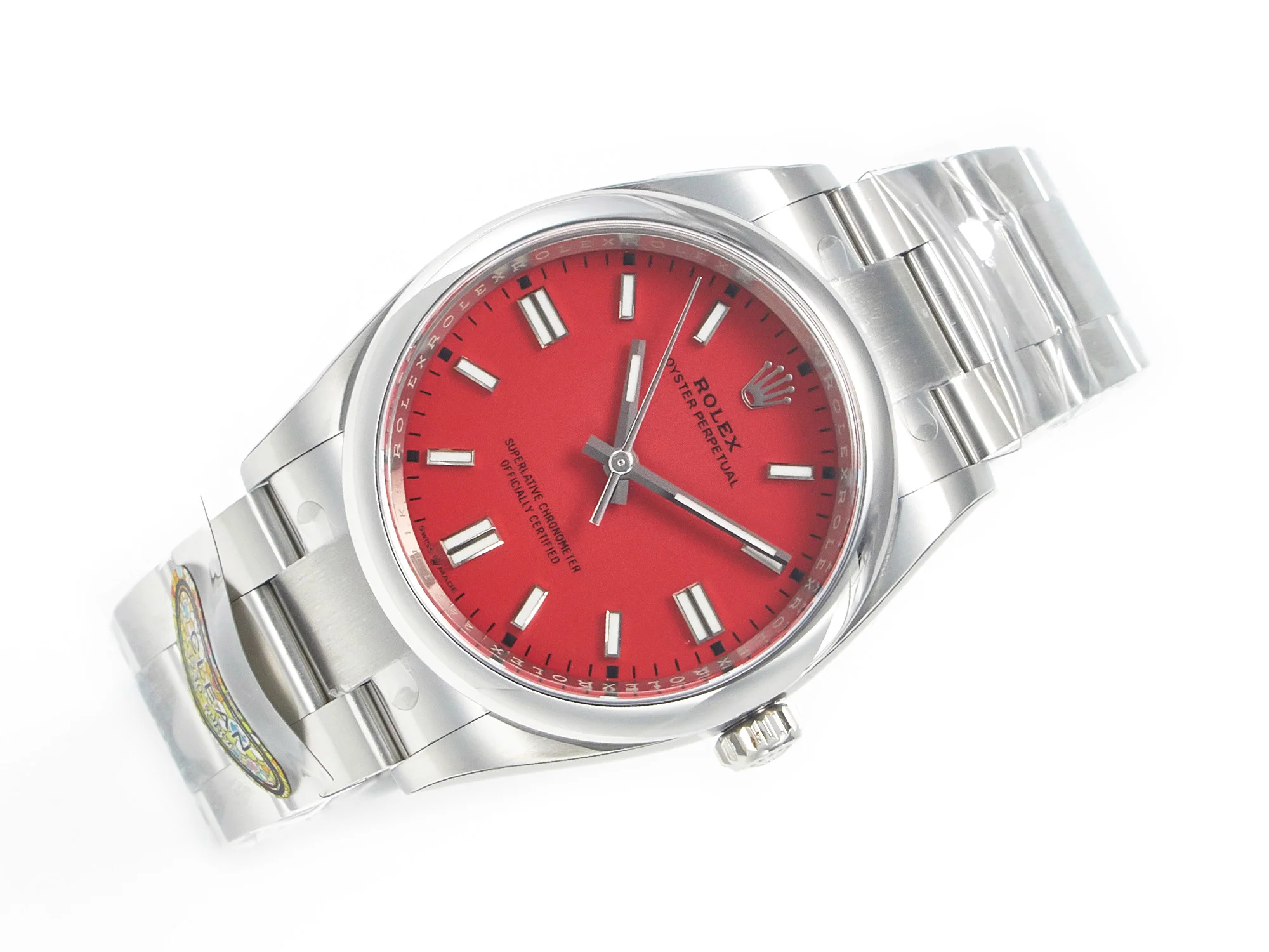 Oyster Perpetual 36mm 126000 Clean 1:1 Best Edition 904L Steel Red Dial on SS Bracelet VR3230