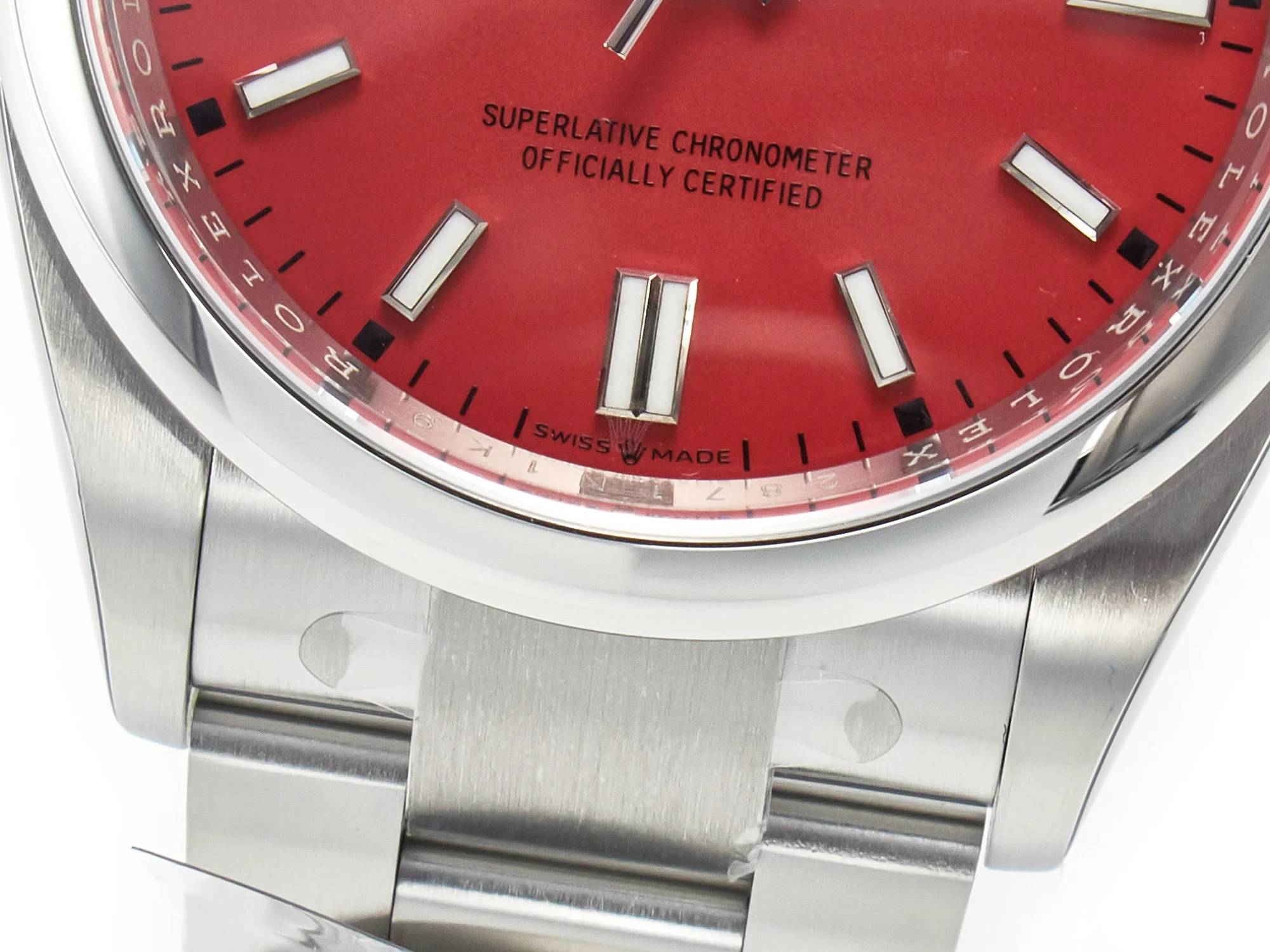 Oyster Perpetual 36mm 126000 Clean 1:1 Best Edition 904L Steel Red Dial on SS Bracelet VR3230