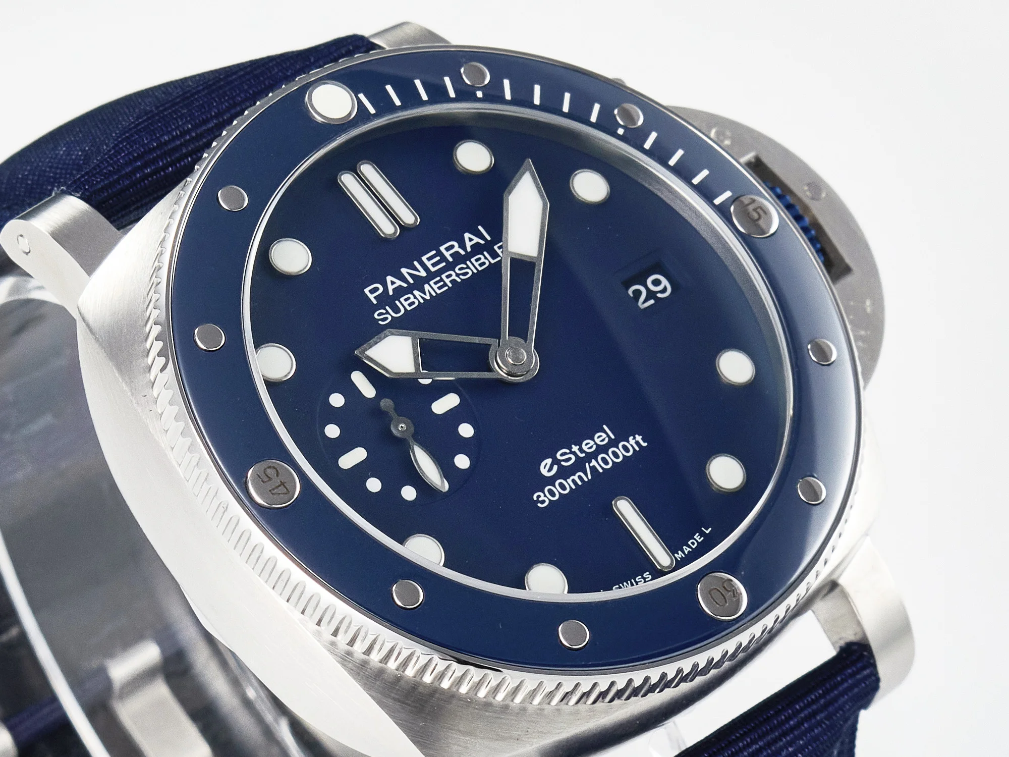 PAM1289 V TTF 1:1 Best Edition Blue Dial on Blue Nylon Strap P900