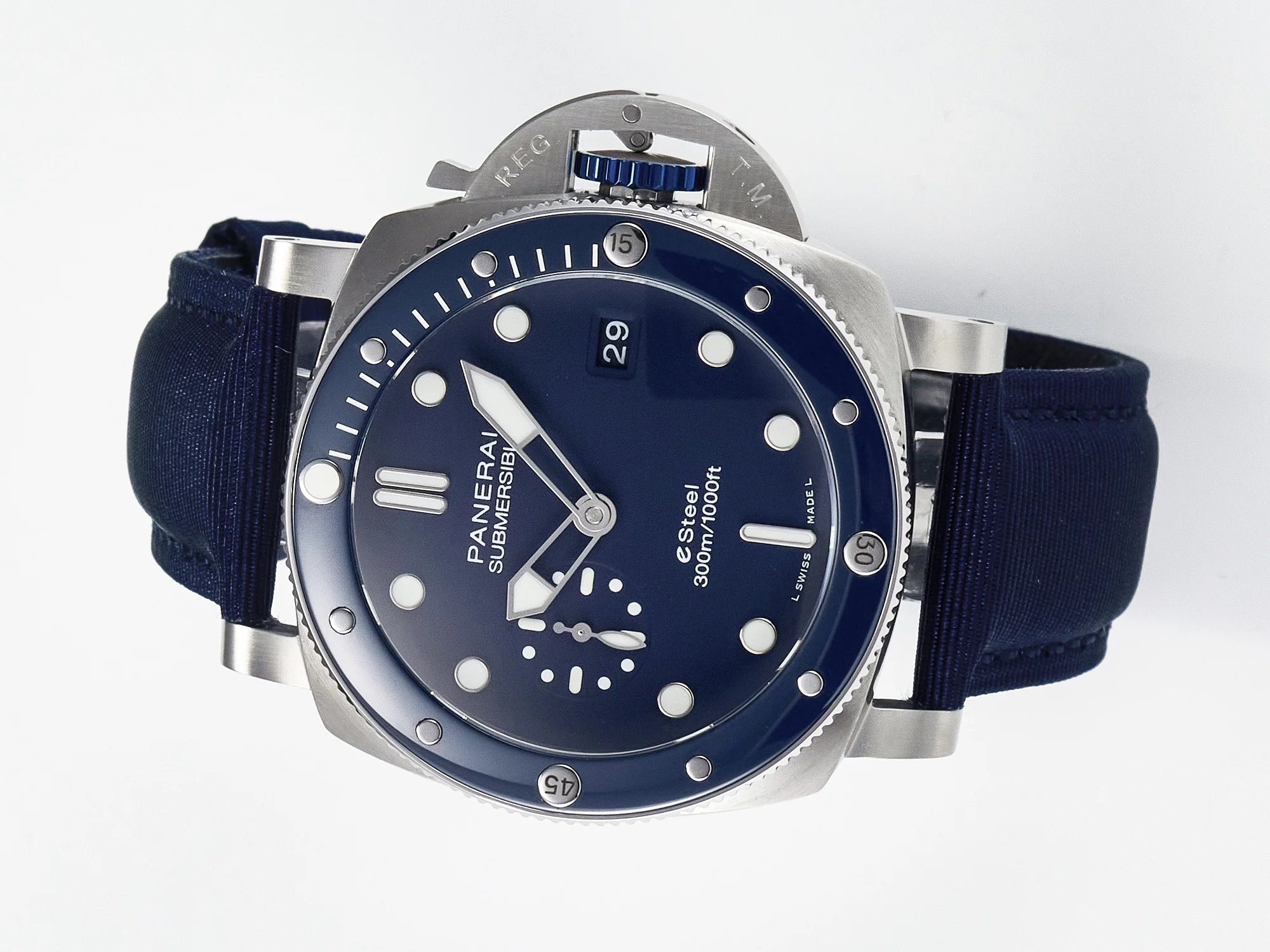 PAM1289 V TTF 1:1 Best Edition Blue Dial on Blue Nylon Strap P900