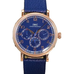Portofino Perpetual Calendar IW3446 Blue Dial in Rose Gold