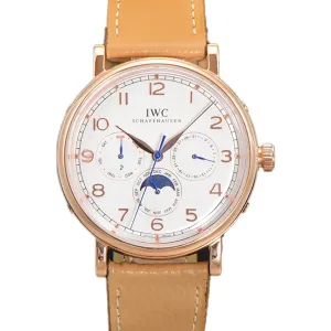 Portofino Perpetual Calendar IW3446 White Dial in Rose Gold