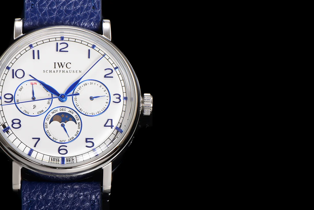 Portofino Perpetual Calendar IW3446 White Dial in Steel