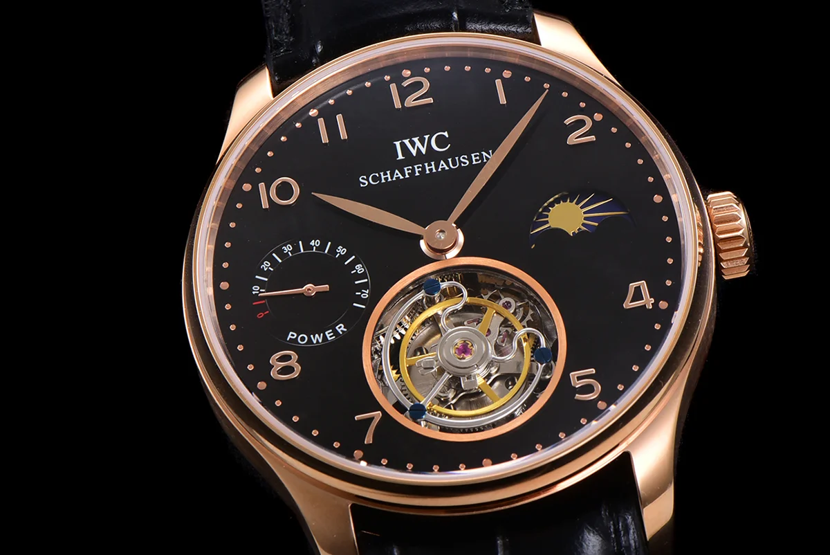 Portugese Tourbillon Black Dial on Rose Gold