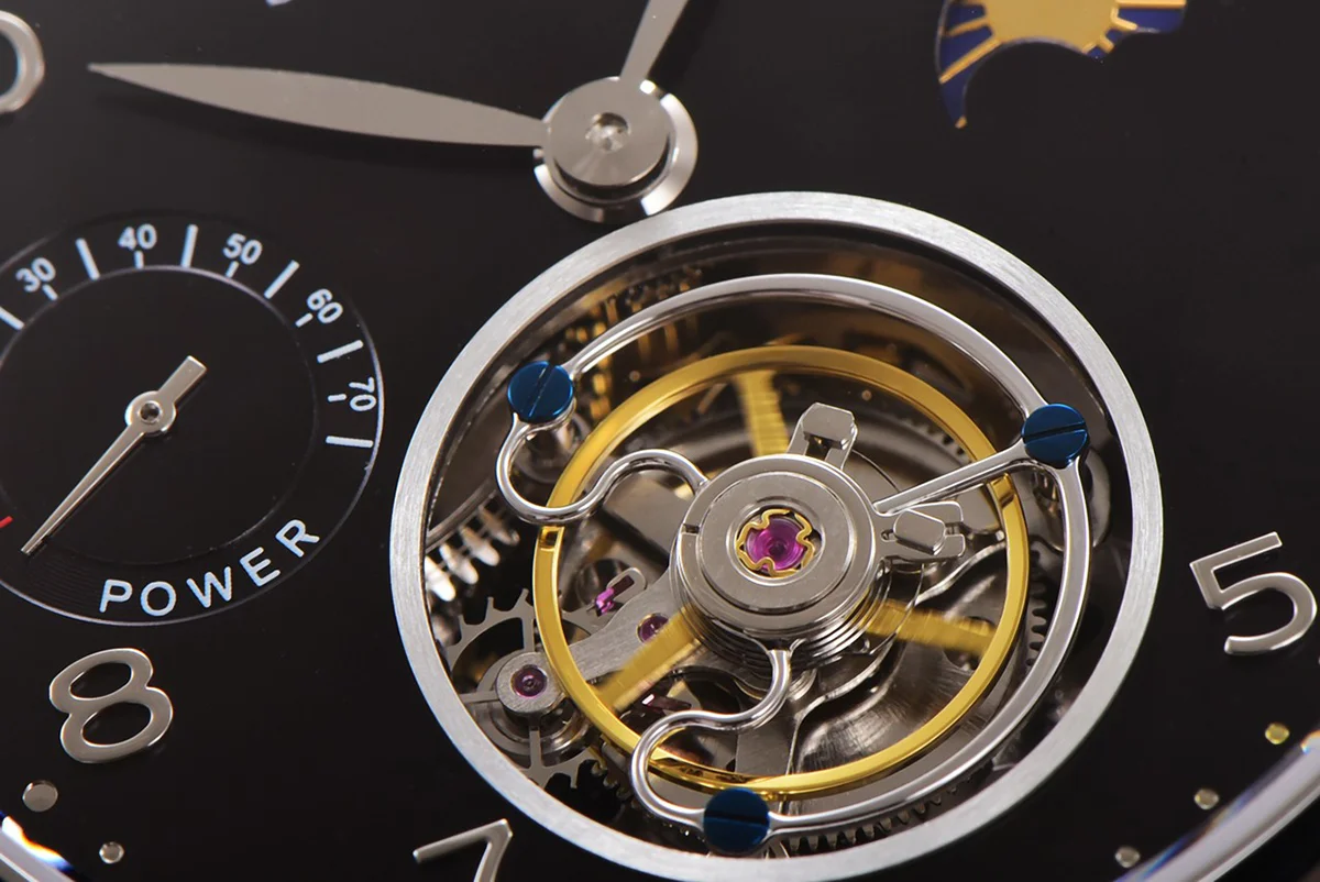 Portugese Tourbillon Black Dial on Steel