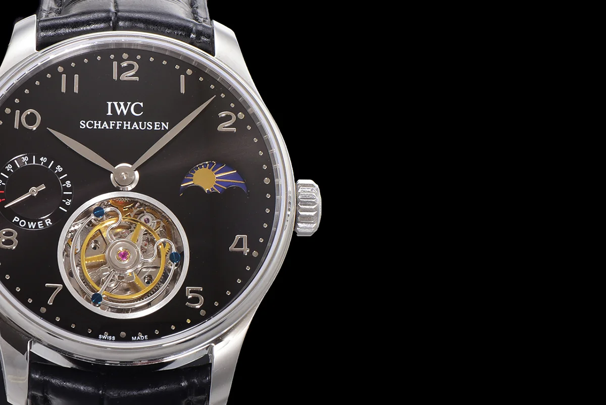 Portugese Tourbillon Black Dial on Steel