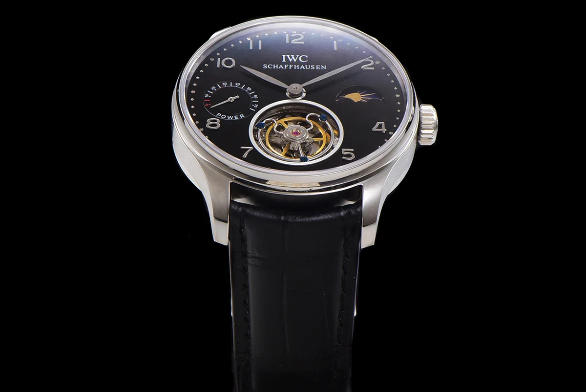 Portugese Tourbillon Black Dial on Steel