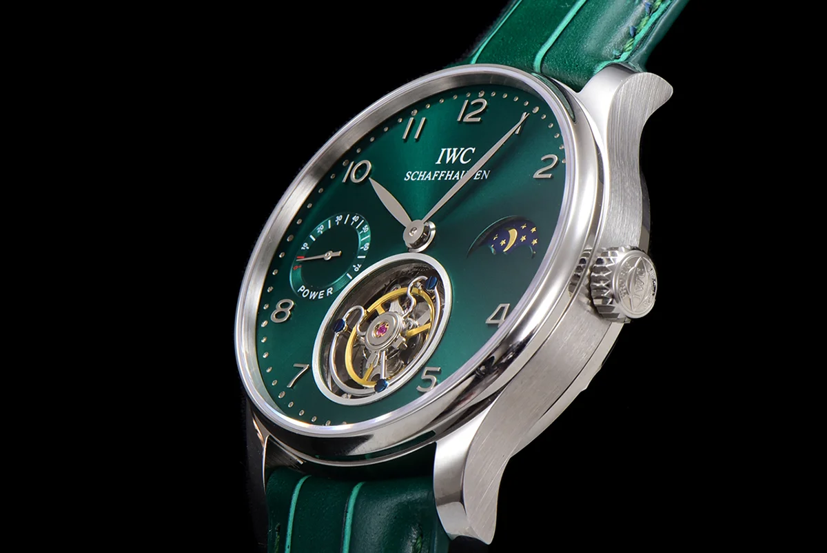 Portugese Tourbillon Green Dial on Steel